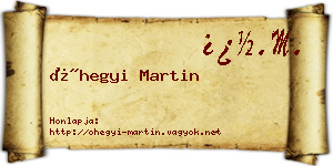 Óhegyi Martin névjegykártya